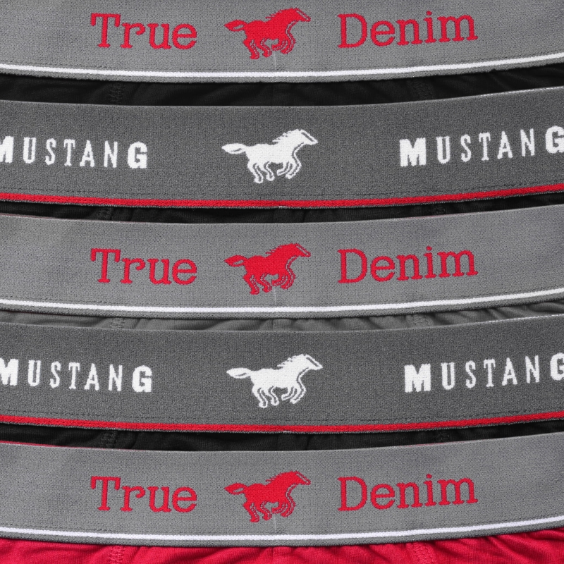 Zbliżenie na gumy Mustang – True Denim i logo konia
