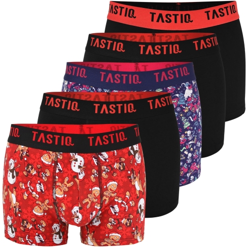 TASTIQ PREMIUM Bokserki Męskie Bawełna Świąteczne 5 Sztuk