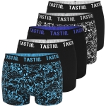 TASTIQ PREMIUM Bokserki Męskie Bawełna FLOWER Niebieskie 5 Sztuk