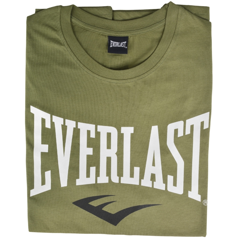 Pojedyncza koszulka męska Everlast w kolorze khaki zielonym.