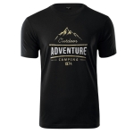 HI-TEC Koszulka Męska T-shirt Bawełniana LORE Czarna