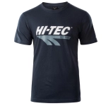 HI-TEC Koszulka Męska T-shirt Bawełniana RETRO Niebieska