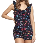 CORNETTE Piżama Damska Flamingi Wielokolorowa 376/234 SALLY