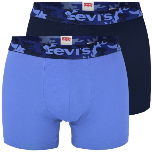 Levi's Bokserki Męskie Bawełniane Niebieskie 0985 2 Sztuki