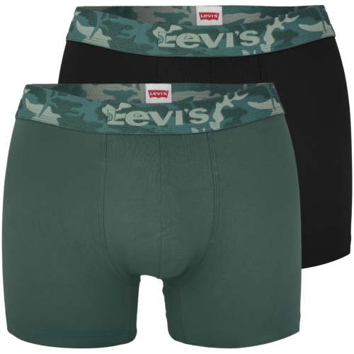 Levi's Bokserki Męskie Bawełniane Zielone 0949 2 Sztuki