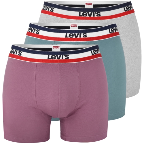 Levi's Bokserki Męskie Bawełniane Wielokolorowe 0947 3 Sztuki