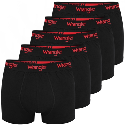 WRANGLER Bokserki Męskie TRUNK WILLOX Bawełna 5 sztuk Czarne