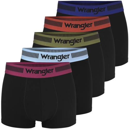 WRANGLER Bokserki Męskie TRUNK Bawełna 5 sztuk Czarne 22134