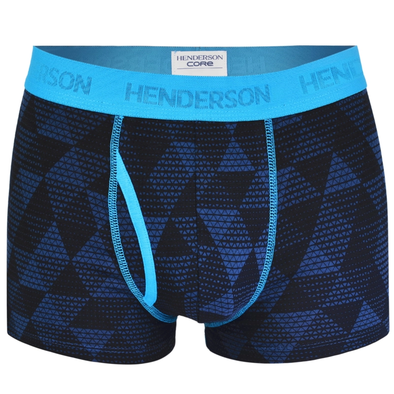 Granatowe bokserki Henderson z niebieską gumą