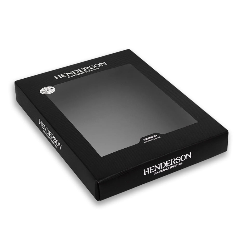 Bawełniana piżama męska Henderson z długim rękawem, model 40949_90X, komfort i styl