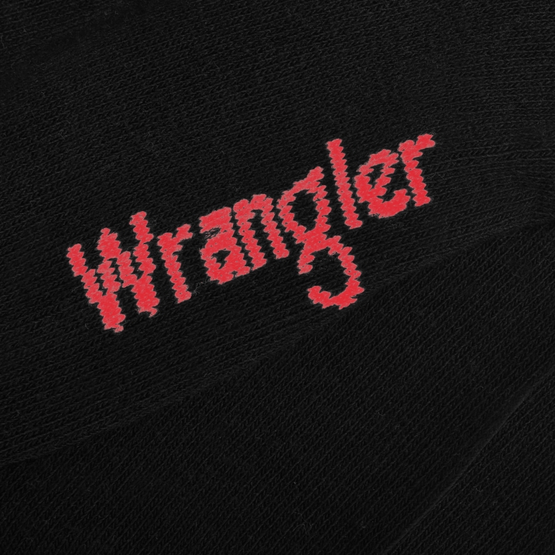 Męskie stopki Wrangler 5-pack w kolorze czarnym – ujęcie boczne