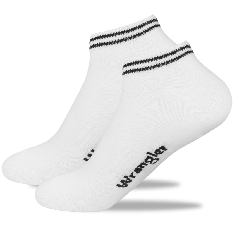 Pojedyncza para skarpet Wrangler z widocznym logo na boku.