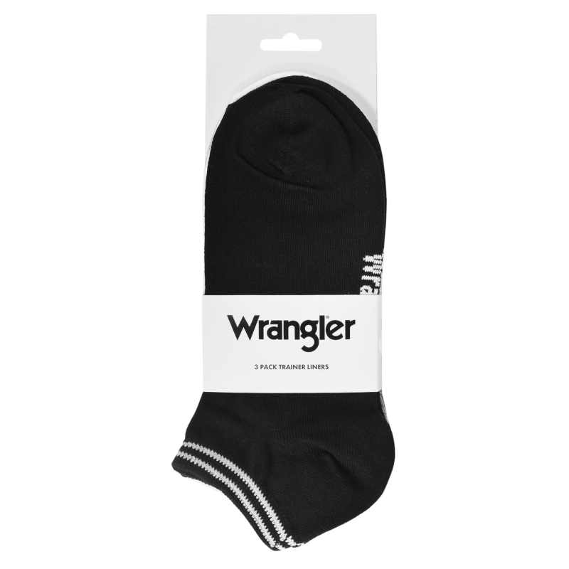 Zestaw 3 par bawełnianych skarpet Wrangler w klasycznym kroju, widok z przodu.