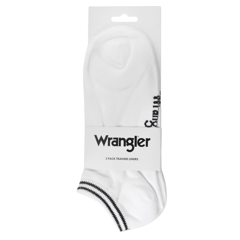 Opakowanie białych skarpetek Wrangler 3-pak