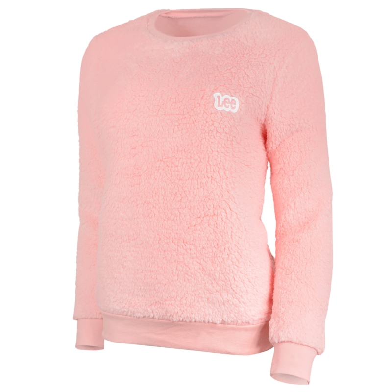 Bluza damska Lee z pluszu w kolorze jasnoróżowym