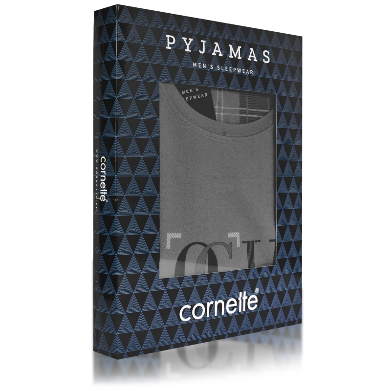 Opakowanie męskiej piżamy Cornette z napisem pyjamas.