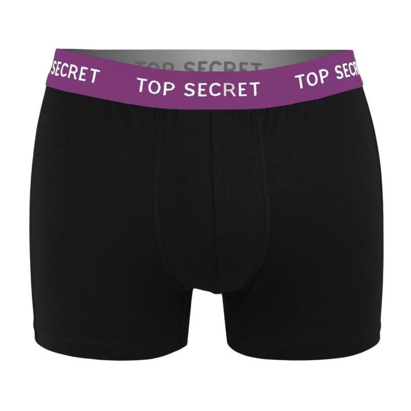 Zestaw 2 bokserek Top Secret w kolorach czarnym, fioletowym i niebieskim, bawełniane