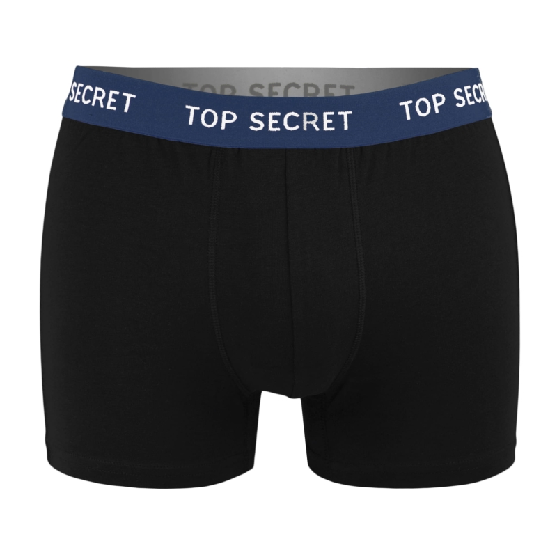 Top Secret bokserki bawełniane – pakiet 2 sztuk w klasycznych odcieniach czerni, granatu i szarości
