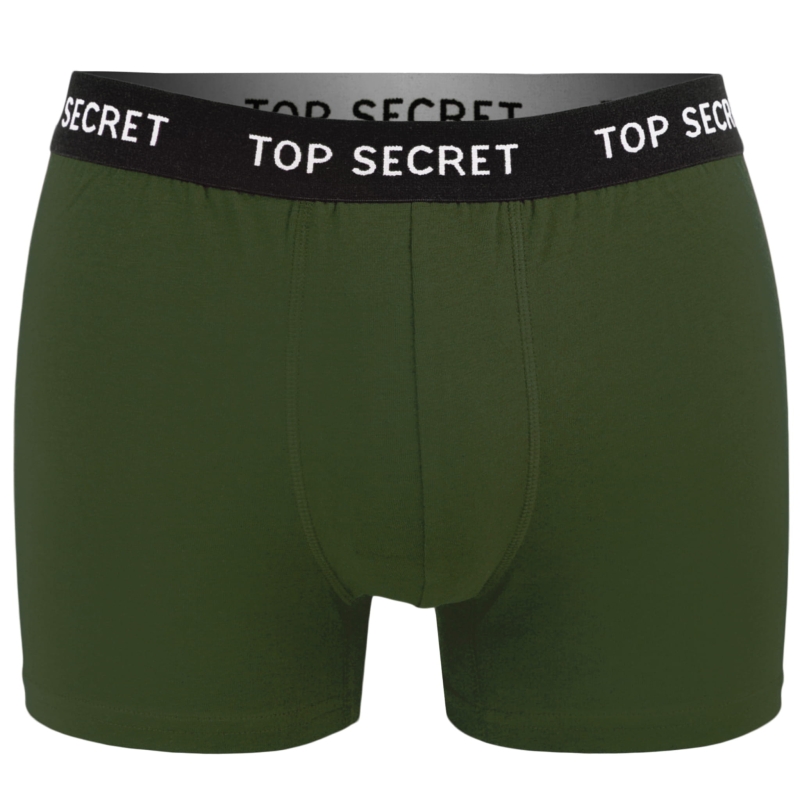 Bokserki Top Secret – bawełna, bordowy i khaki, komfortowe noszenie