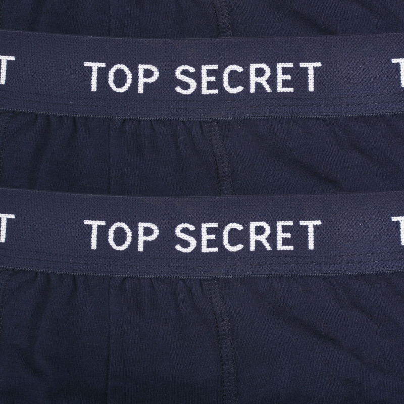 Bawełniane bokserki Top Secret – 2 sztuki w modnym granatowym odcieniu