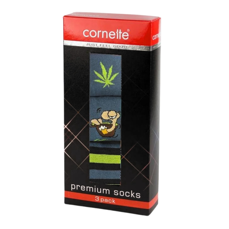 Oryginalne opakowanie skarpet Cornette Premium Socks 3-pack.