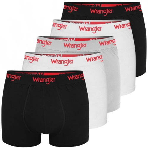 WRANGLER Bokserki Męskie TRUNK Bawełna 22052 5 sztuk Basic Mix
