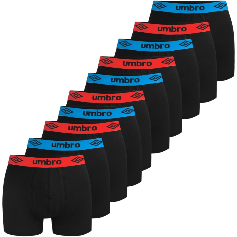 Zestaw 10 bokserek męskich Umbro w kolorze czarnym z logo