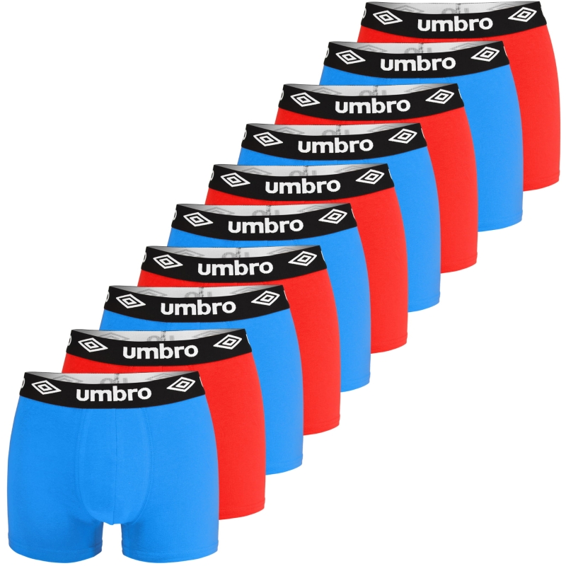 Bokserki męskie Umbro bawełniane z kolorowym logo w zestawie 10 sztuk