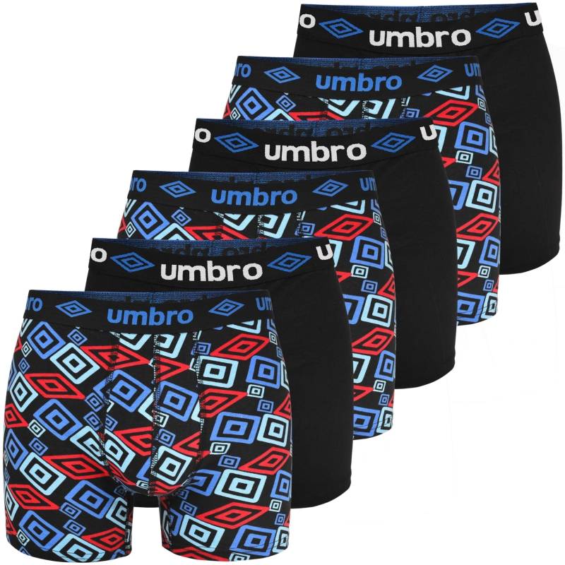 Zestaw 6 kolorowych bokserek męskich Umbro z logo