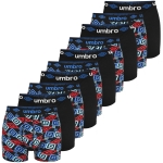 Umbro Bokserki Męskie Bawełniane Kolorowe Wzór Logo 10 sztuk 0197