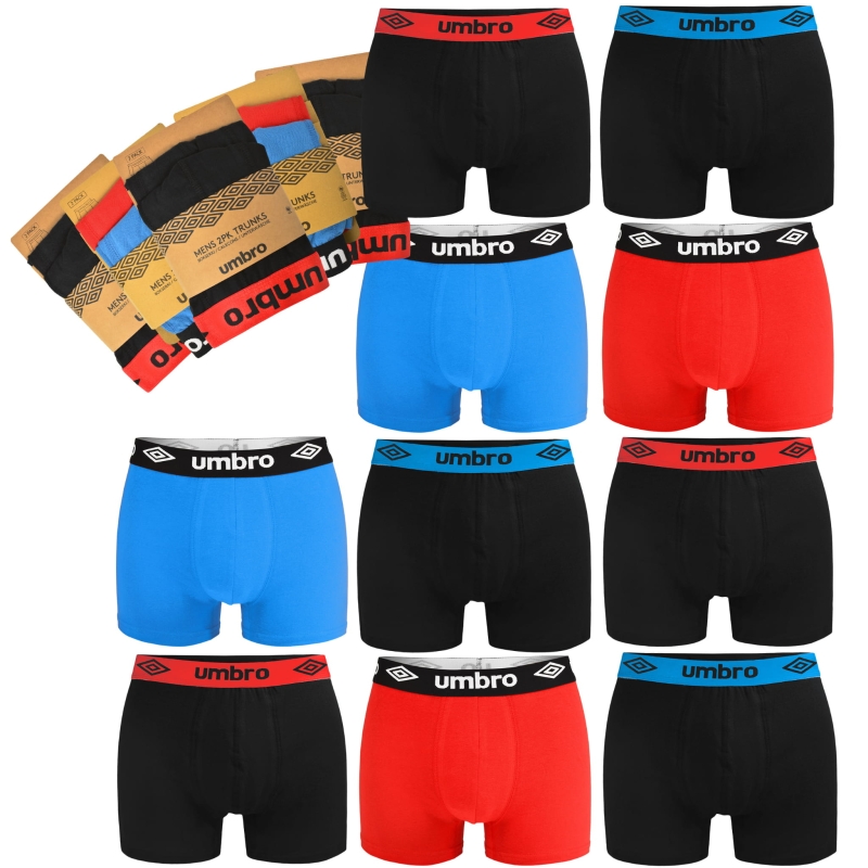 Klasyczne bokserki męskie Umbro 10 sztuk, bawełna, model 0197.