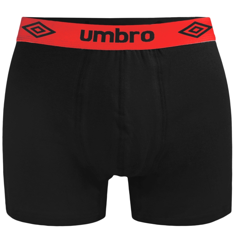 Pojedyncza para bokserek UMBRO w kolorze czarnym z kontrastowym logo na gumie