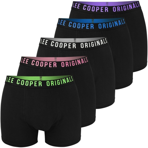 Lee Cooper Bokserki Męskie Bawełniane Czarny Kolor 5 sztuk