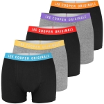 Lee Cooper Bokserki Męskie Bawełna Czarny Szary 5 sztuk