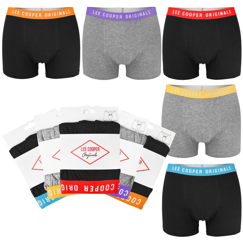 Lee Cooper 5-pak bokserek męskich bawełnianych w klasycznych kolorach.