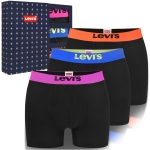 Levi's Bokserki Męskie Na Prezent 3 sztuki 1034 Czarne Guma Logo