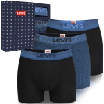 Levi's Bokserki Męskie Na Prezent 3 sztuki 1035 Czarne Wzór Logo