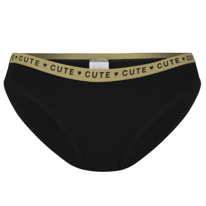 Czarne figi damskie Henderson z elastycznym pasem CUTE