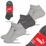 Puma Skarpety Męskie Stopki Sneaker Bawełniane Szare 3 pary
