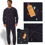 Henderson Piżama Męska Świąteczna Dres KOFI 42008 Długa Bawełna