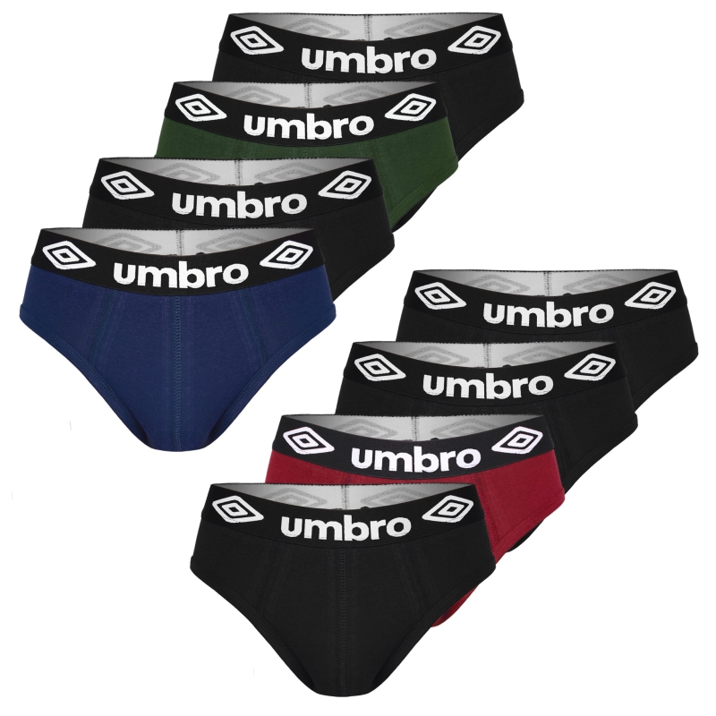 Zestaw 8 slipów męskich Umbro BM208 z miękkiej bawełny – wygoda i klasyczny styl