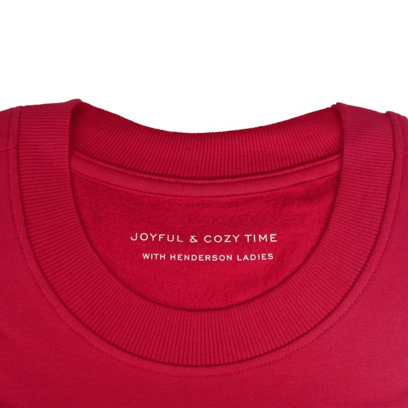 Czerwona bluza damska Henderson ze świątecznym motywem, widok osobno.