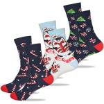 Lee Cooper Skarpety Damskie Świąteczne 3 pary Bawełna Słodkie Długie