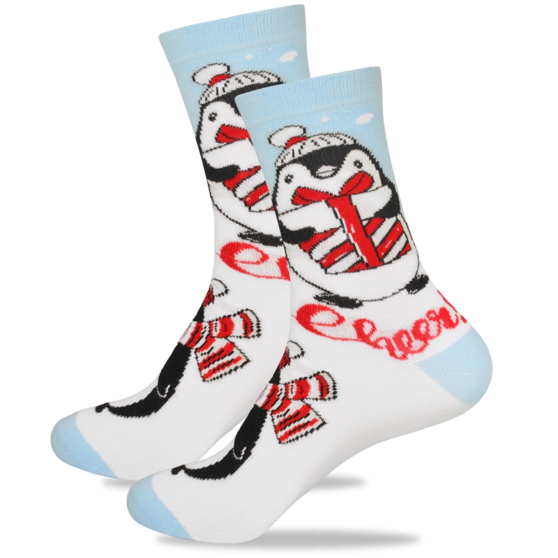 Świąteczne skarpety damskie Lee Cooper – 3 pary, długie, miękka bawełna