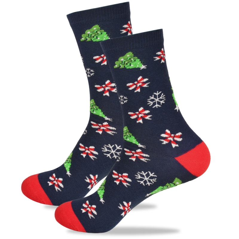 Lee Cooper – słodkie długie skarpety damskie na święta, 3 pary z bawełny