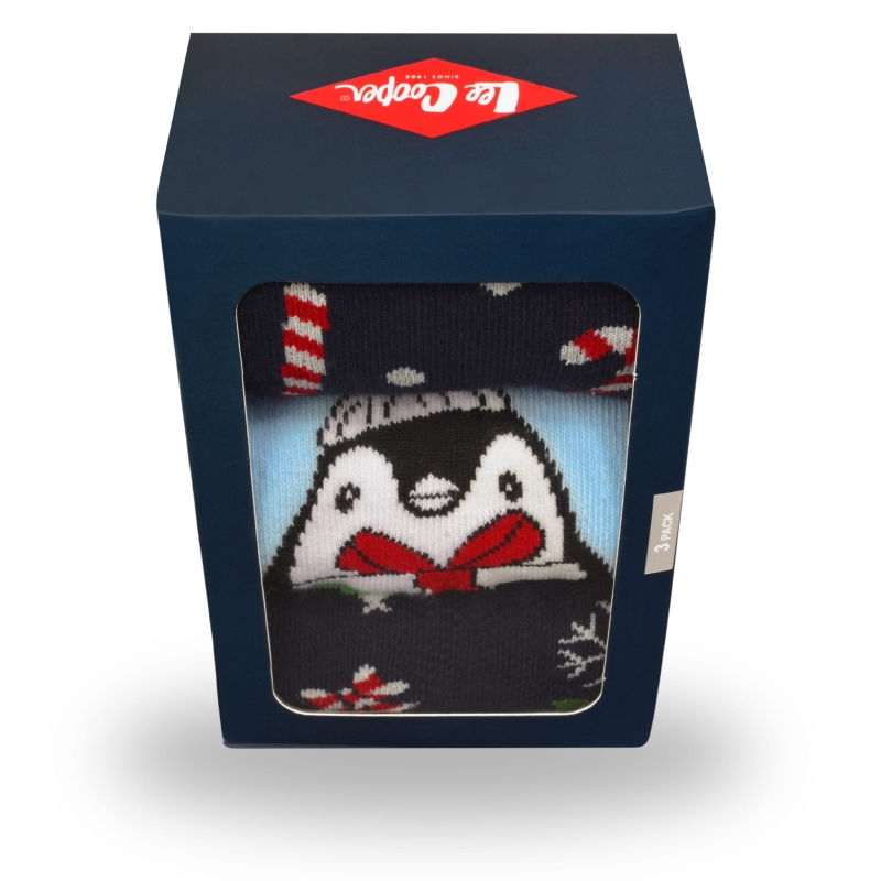 Świąteczne skarpety damskie Lee Cooper – zestaw 3 par, długie, przytulne