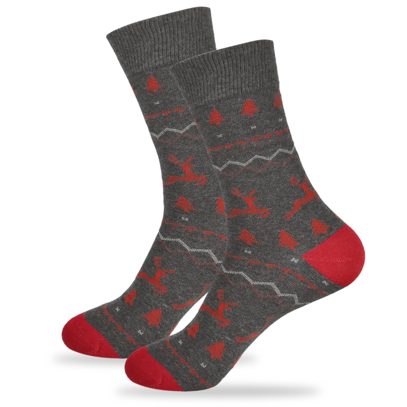 Lee Cooper skarpety z reniferem – 3 pary świątecznych skarpet męskich w oryginalnym stylu