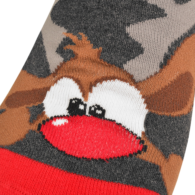 Świąteczny komplet skarpet Lee Cooper – 3 pary męskich, z reniferem, idealne pod choinkę