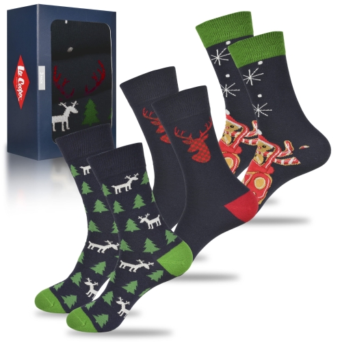 Lee Cooper Świąteczne Skarpety Męskie Ciastek 3 Pary Na Prezent