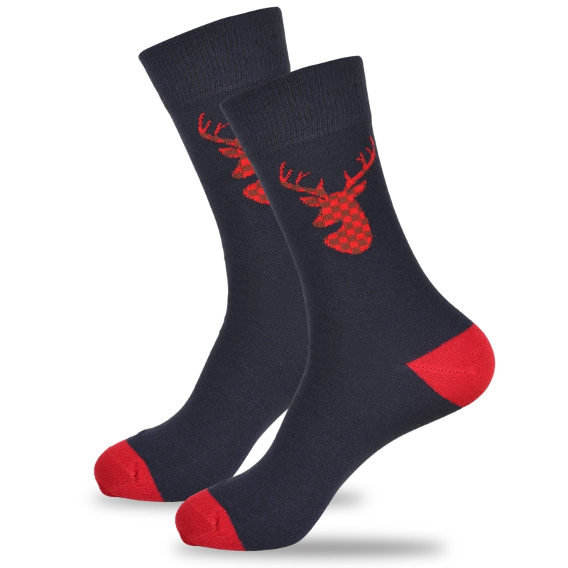 Szara skarpeta Lee Cooper z czerwonym ściągaczem i nadrukiem